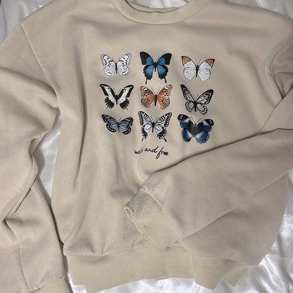 Soft&fluffy butterfly crewneck size us L - Picture 1 of 4